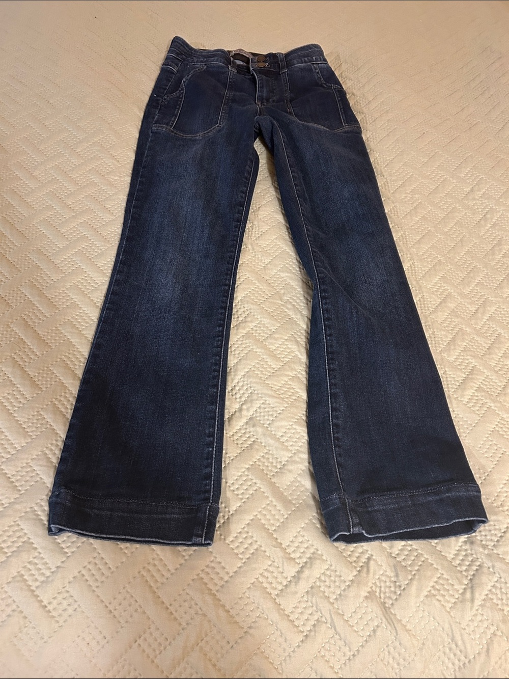 High-Rise Dark Indigo Wide Leg Jeans for Women